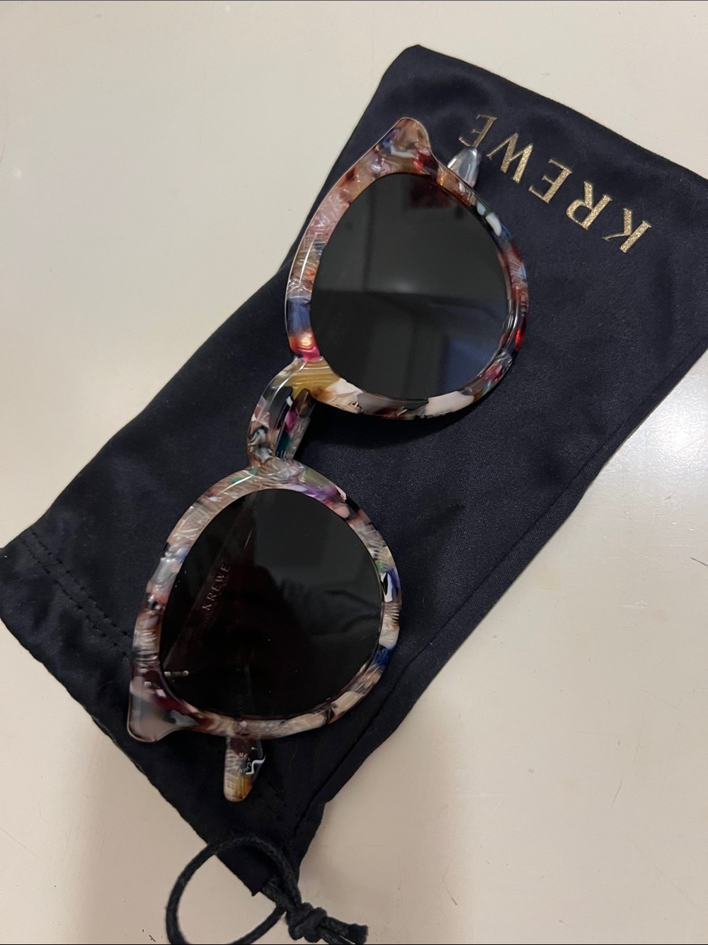 KREWE Collins Multicolor Marbled Acetate Sunglasses (CAPRI)